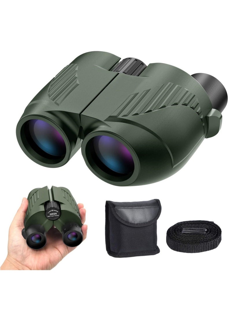 Generic - Rodcirant Binoculars 20x25 for Adults and Kids, High Power Easy Focus Binoculars with Low Light Vision, Compact Binoculars for Bird Watching and Travel (Green) - Image 1