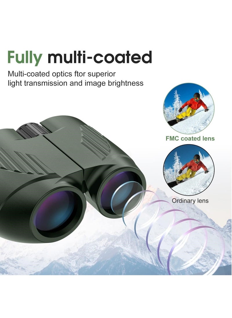 Generic - Rodcirant Binoculars 20x25 for Adults and Kids, High Power Easy Focus Binoculars with Low Light Vision, Compact Binoculars for Bird Watching and Travel (Green) - Image 1