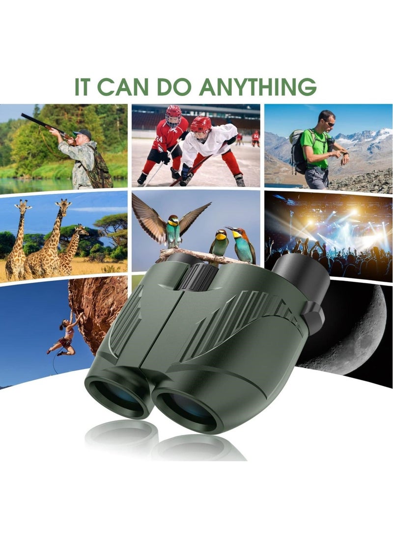 Generic - Rodcirant Binoculars 20x25 for Adults and Kids, High Power Easy Focus Binoculars with Low Light Vision, Compact Binoculars for Bird Watching and Travel (Green) - Image 1