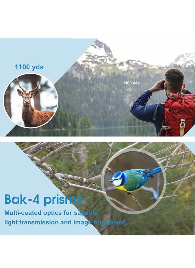 Generic - Rodcirant Binoculars 20x25 for Adults and Kids, High Power Easy Focus Binoculars with Low Light Vision, Compact Binoculars for Bird Watching and Travel (Green) - Image 1