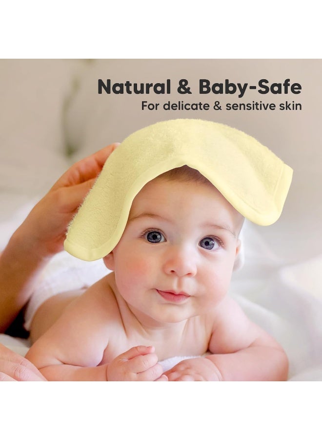 KeaBabies 6-Pack Baby Washcloths - Soft viscose from Bamboo Washcloth, Baby Wash Cloths for Newborn, Kids, Bath Baby Towels, Face Towel, Face Cloths for Washing Face (Sunshine) - Image 4