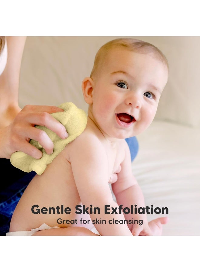 KeaBabies 6-Pack Baby Washcloths - Soft viscose from Bamboo Washcloth, Baby Wash Cloths for Newborn, Kids, Bath Baby Towels, Face Towel, Face Cloths for Washing Face (Sunshine) - Image 2