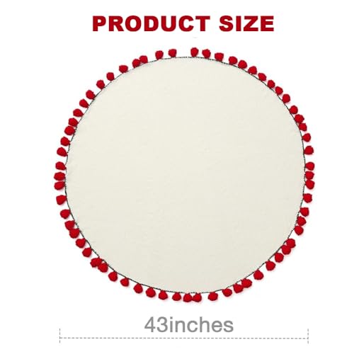 SUVEUS Crochet Flower Bouquet Throw Blanket, 43'' Handmade Knitted Blanket with Rose Flowers, Gift for Women on Birthday Mother’s Day Valentine's Day Anniversary (Red) - Image 2