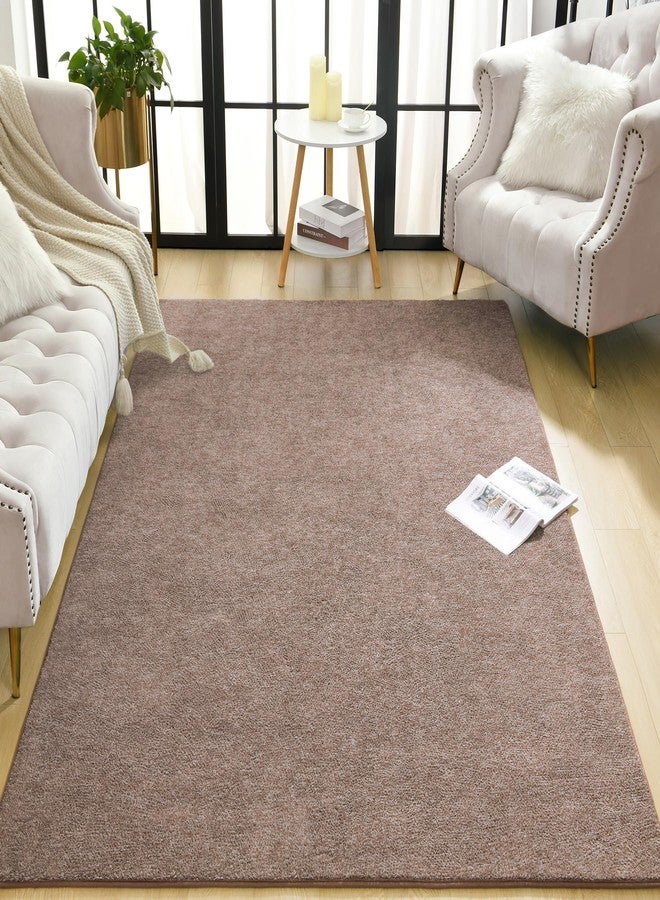 Keeko Living Room Rugs 6x9, Soft Modern Large Area Rug for Bedroom Washable Memory Foam Indoor Big Carpet Low Pile Minimalist Non Slip Rug for Classroom Dorm Kids Room Home Decor Brown and White - Image 5