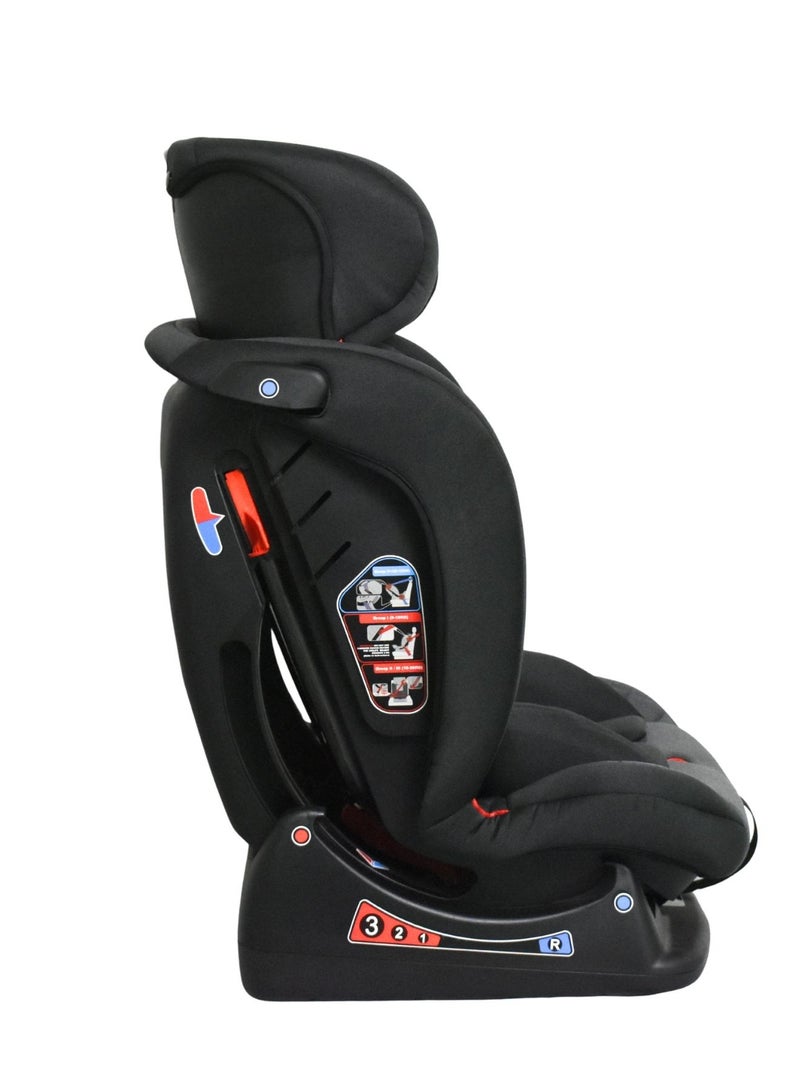 ماس مقعد سيارة للأطفال من عمر 0 ​​إلى 12 سنة مع أوضاع للاستلقاء مختلفة ومسند رأس قابل للتعديل لمجموعة الأطفال 0+/1/2/3 (0-36 كجم/0-12 سنة) - Image 5