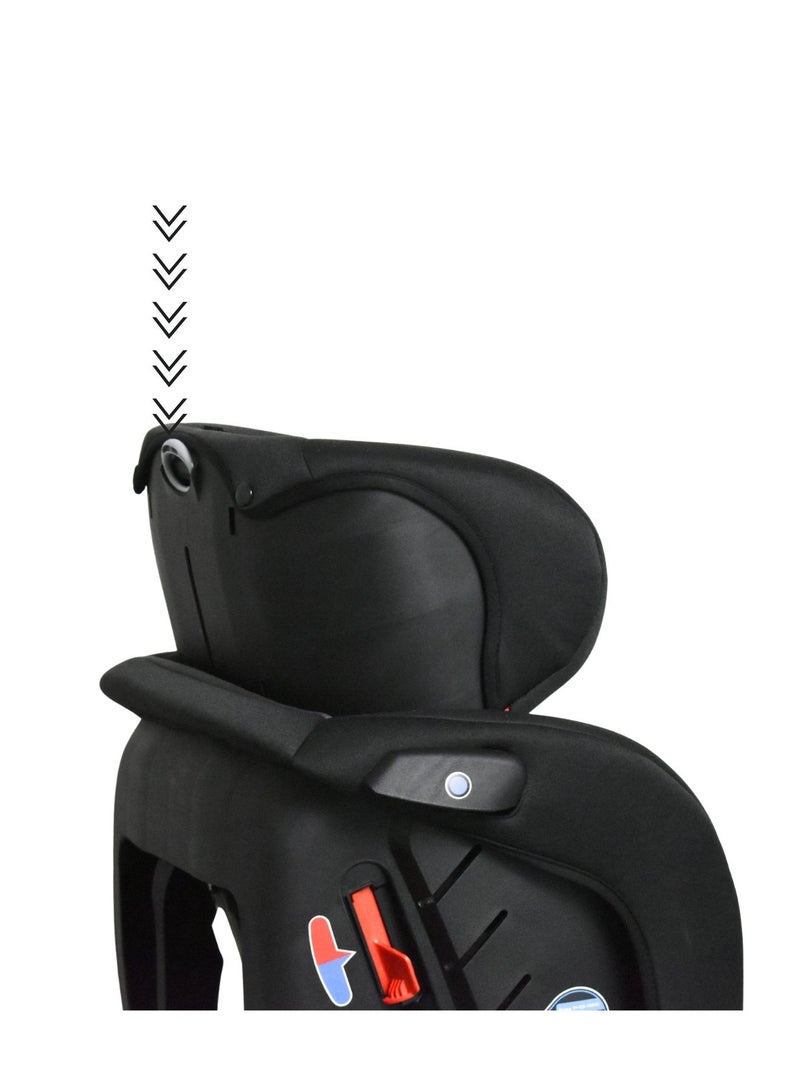 ماس مقعد سيارة للأطفال من عمر 0 ​​إلى 12 سنة مع أوضاع للاستلقاء مختلفة ومسند رأس قابل للتعديل لمجموعة الأطفال 0+/1/2/3 (0-36 كجم/0-12 سنة) - Image 4
