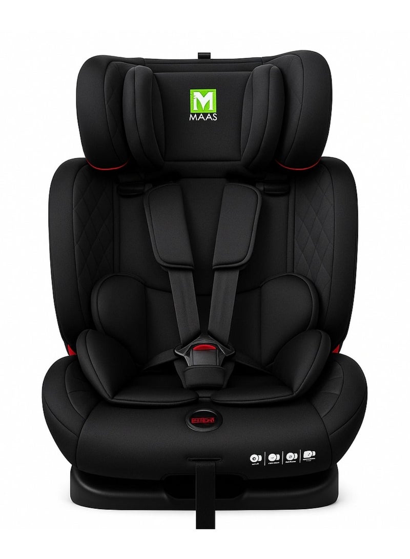 MAAS Child car seat from 0 to 12 years with different reclining positions and adjustable headrest for child groups 0+/1/2/3 (0-36 kg/0-12 years) - Image 3