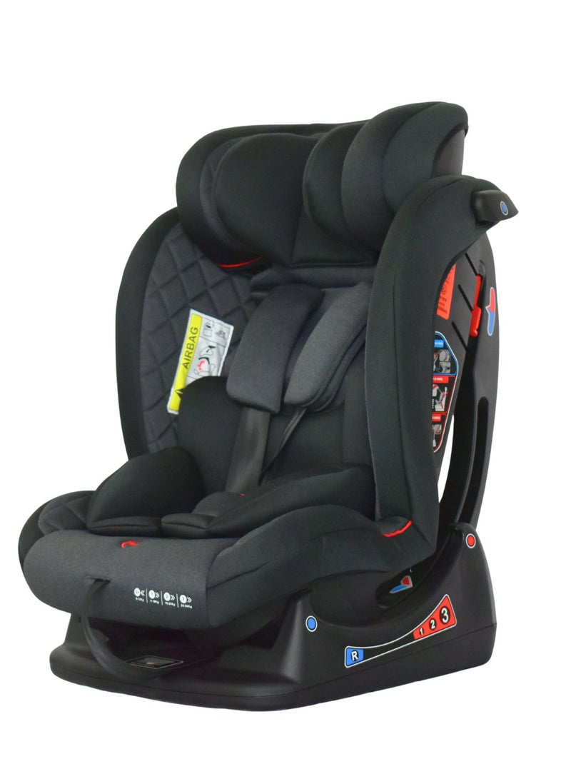 MAAS Child car seat from 0 to 12 years with different reclining positions and adjustable headrest for child groups 0+/1/2/3 (0-36 kg/0-12 years) - Image 2