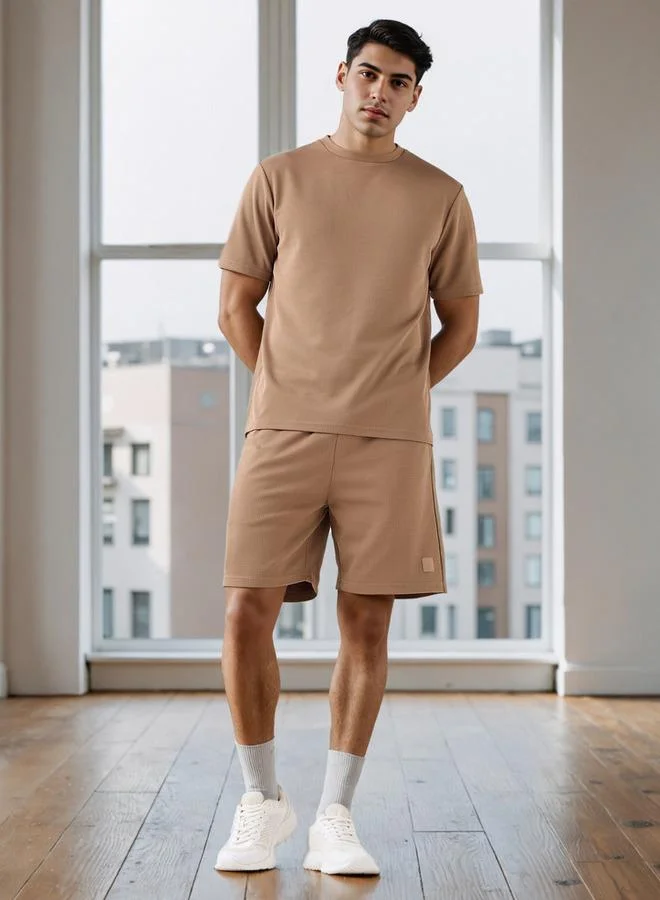 ADOT by Splash Waffle Textured T-shirt