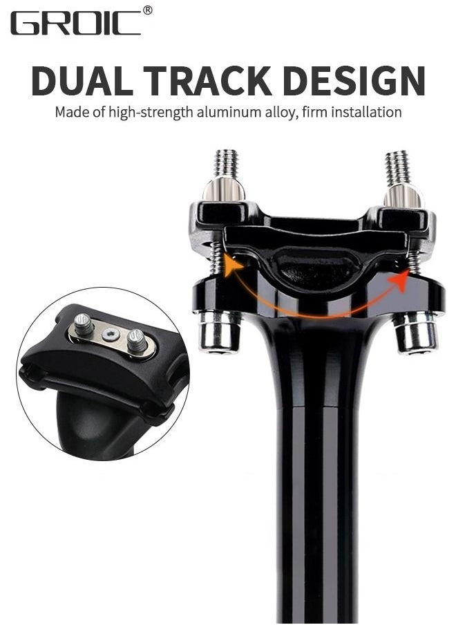 GROIC Bike Seat Posts Bike Suspension Seatpost 31.6mm Alumium Adjustable Seatpost for MTB Road Bike Mountain Bike Fixed Bike Seatpost,Shock Absorber Damper Seat Post ,Bicycle Accessories  - Image 2