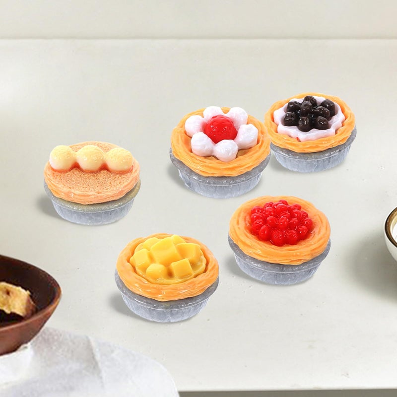 Realistic Artificial Egg Tart Models Faux Food Display Props 20Pcs For Kitchen Decor Photography - Image 3