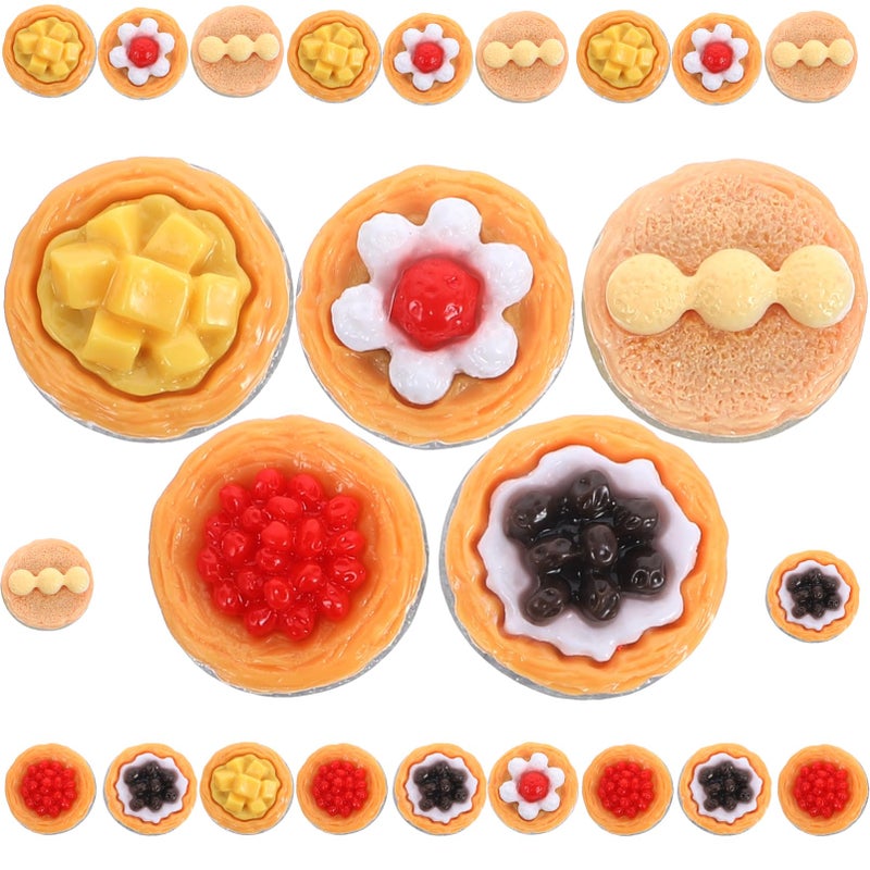 Realistic Artificial Egg Tart Models Faux Food Display Props 20Pcs For Kitchen Decor Photography - Image 2