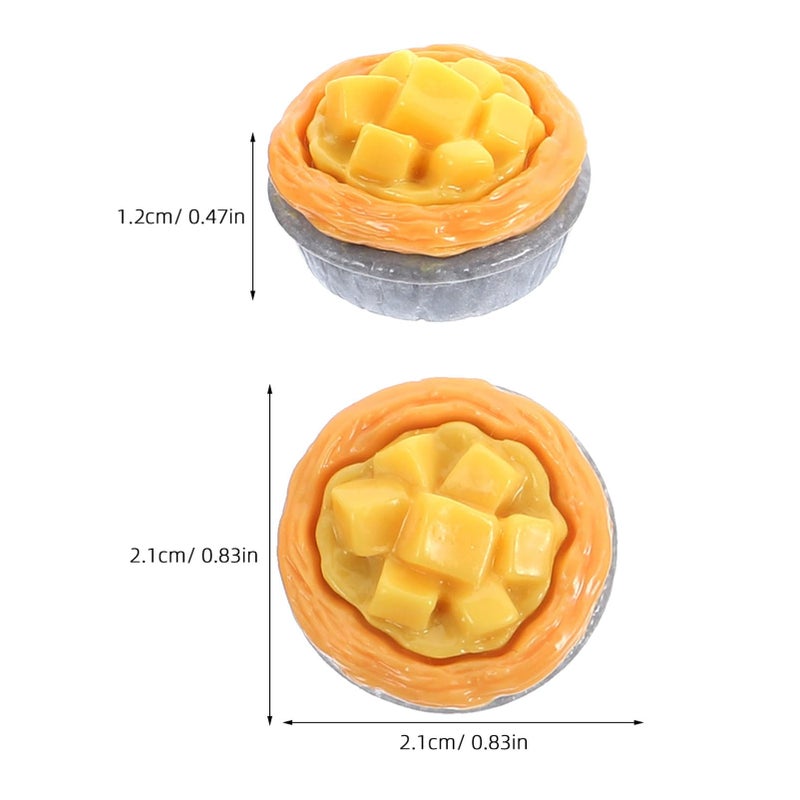 Realistic Artificial Egg Tart Models Faux Food Display Props 20Pcs For Kitchen Decor Photography - Image 4