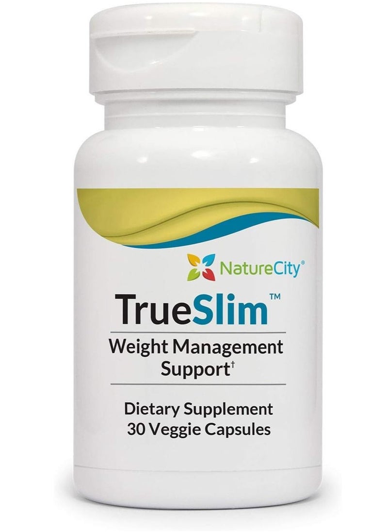 NatureCity - NatureCity True-Slim 400mg Morosil Weight and Fat Loss Supplement Helps Reduce Fat Accumulation 30 Veggie Capsules - Image 1