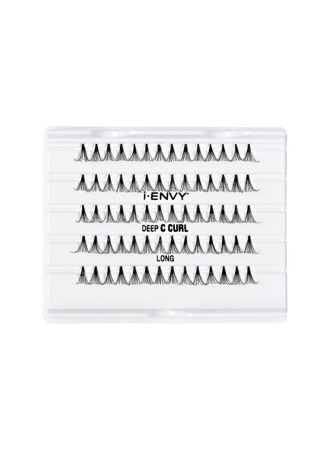 iEnvy False Eyelashes Deep C Curl Individual Lashes Natural Finish Eyelash (Long) - Image 2