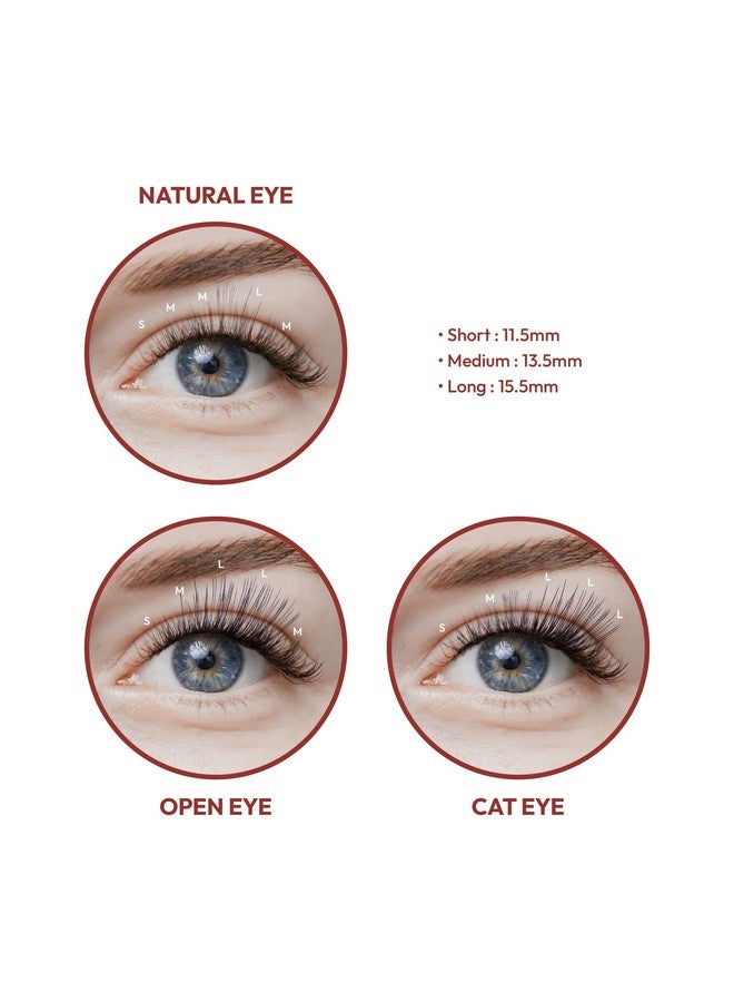 iEnvy False Eyelashes Deep C Curl Individual Lashes Natural Finish Eyelash (Long) - Image 5