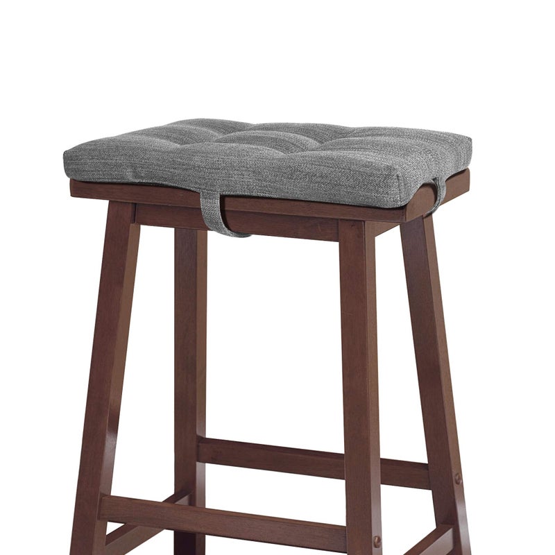 BAIBU baibu Stool Cushion Rectangular Super Soft Saddle Stool Pads Bar Stool Cushions with Four Straps One Pad Only Gray 18x95x15in 