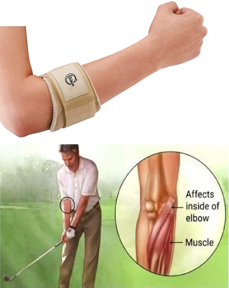 solace care Tennis Golfer Sport Elbow Strap Support Brace Splint Band EPI Epicondylitis Clasp For Men Women Pain Relief Large 28305 cm - Image 3