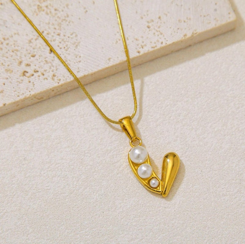 Miami Heart Pearl Pendant Necklace for Women Girls | 18K Gold Plated Stylish Chain Love | Valentine Gift Jewellery | Anti Tarnish Designer Locket Necklace for Woman | Fashion Pearl Heart Pendant -153 - Image 4