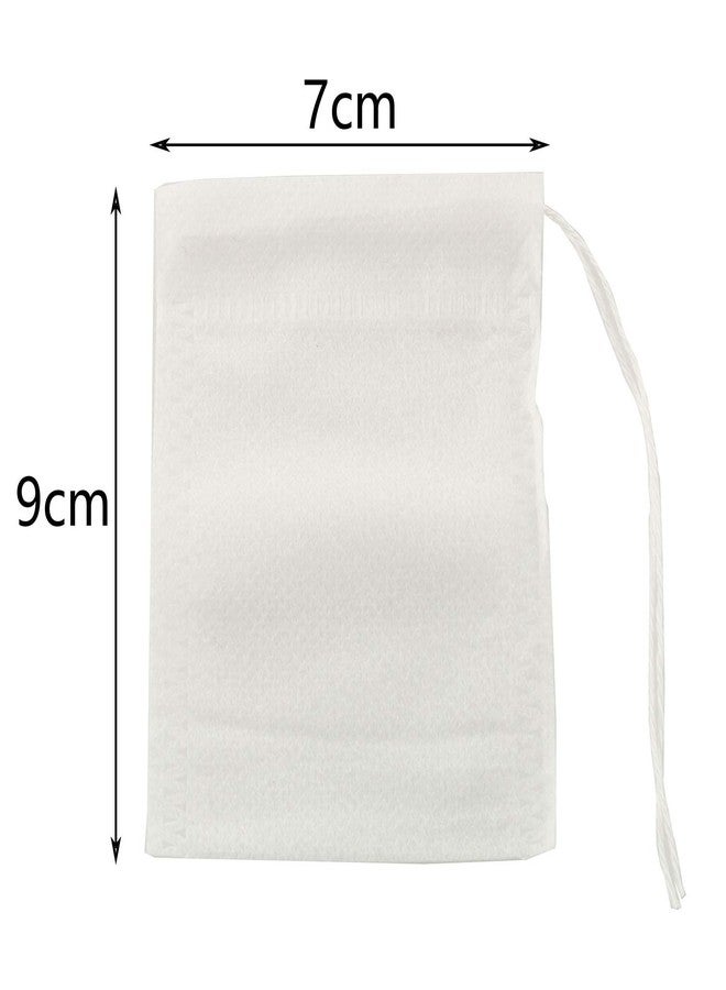 Tegg Empty Tea Filter Bag 100PCS 7x9cm Non-woven Disposable Filter Empty Teabags with String for Loose Tea Spice Herbal - Image 2