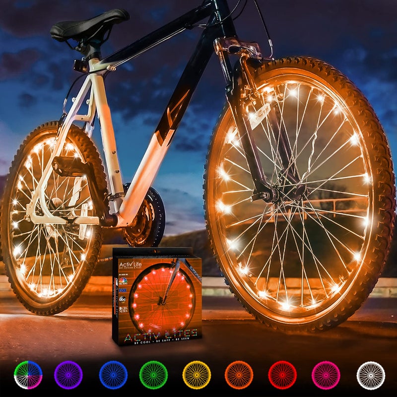 Activ Life LED Bicycle Accessories (Bike Light, 2 Tires) Top Unique Summer Gifts For 8 Year old Boys Best 2024 Gift Ideas for Girls 5 6 7 9 Yr Old Teens Women Her Wife Mom Friend Sister Girlfriend Aunts Presents - Image 1