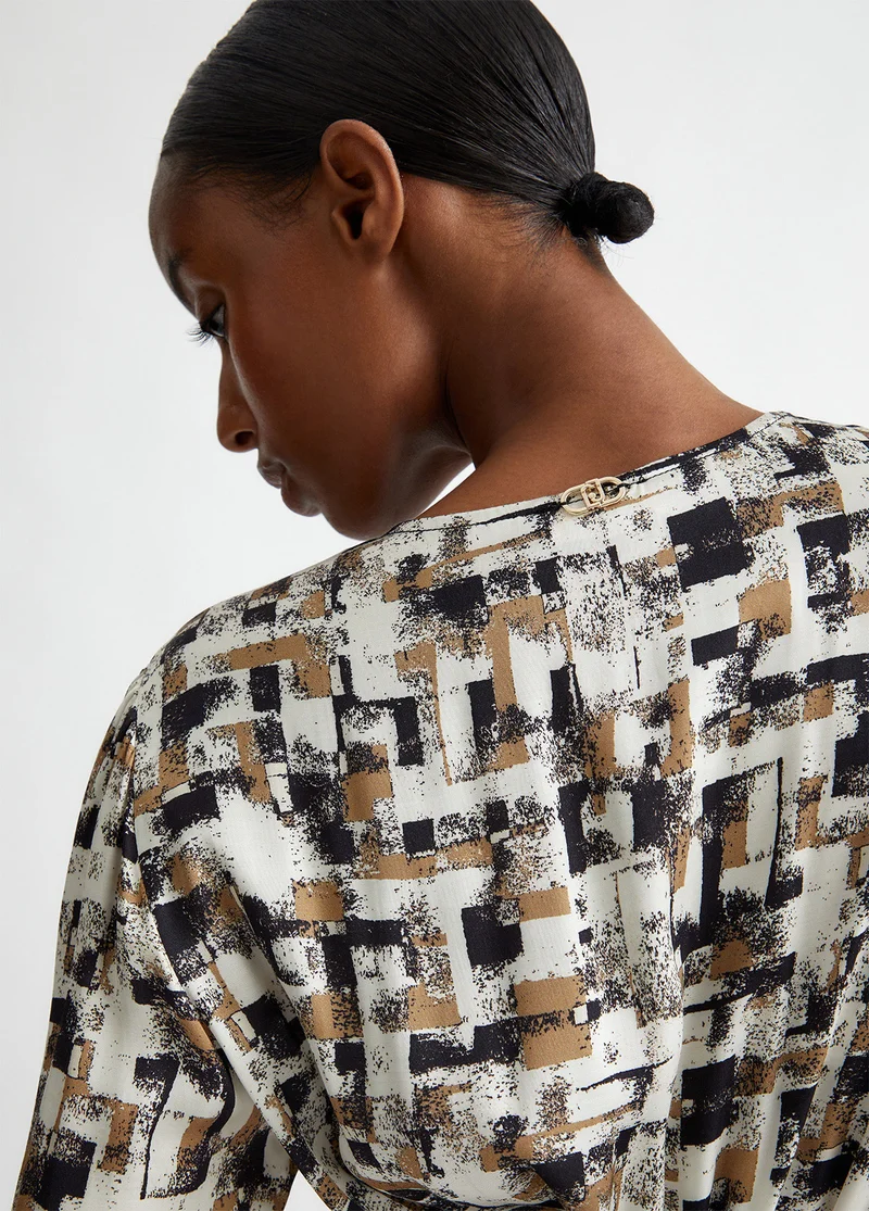 Liu Jo Printed satin dress