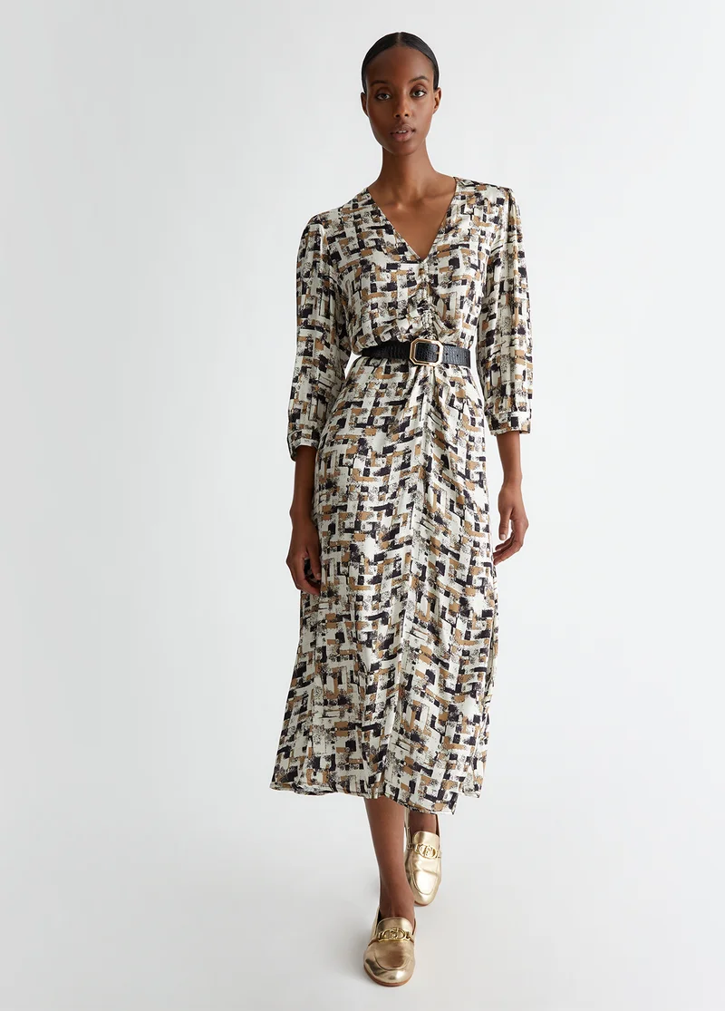 Liu Jo Printed satin dress