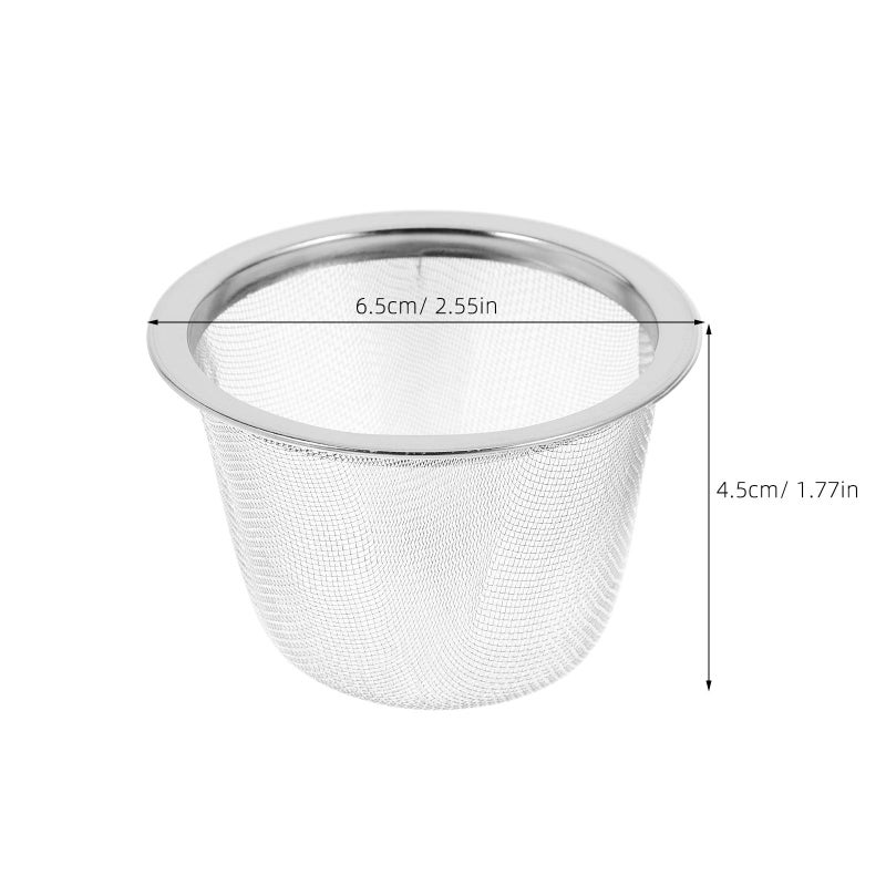 Stainless Steel Tea Infuser Basket 6.5cm Fine Mesh Filter for Loose Leaf Tea 2 Pack - Image 3