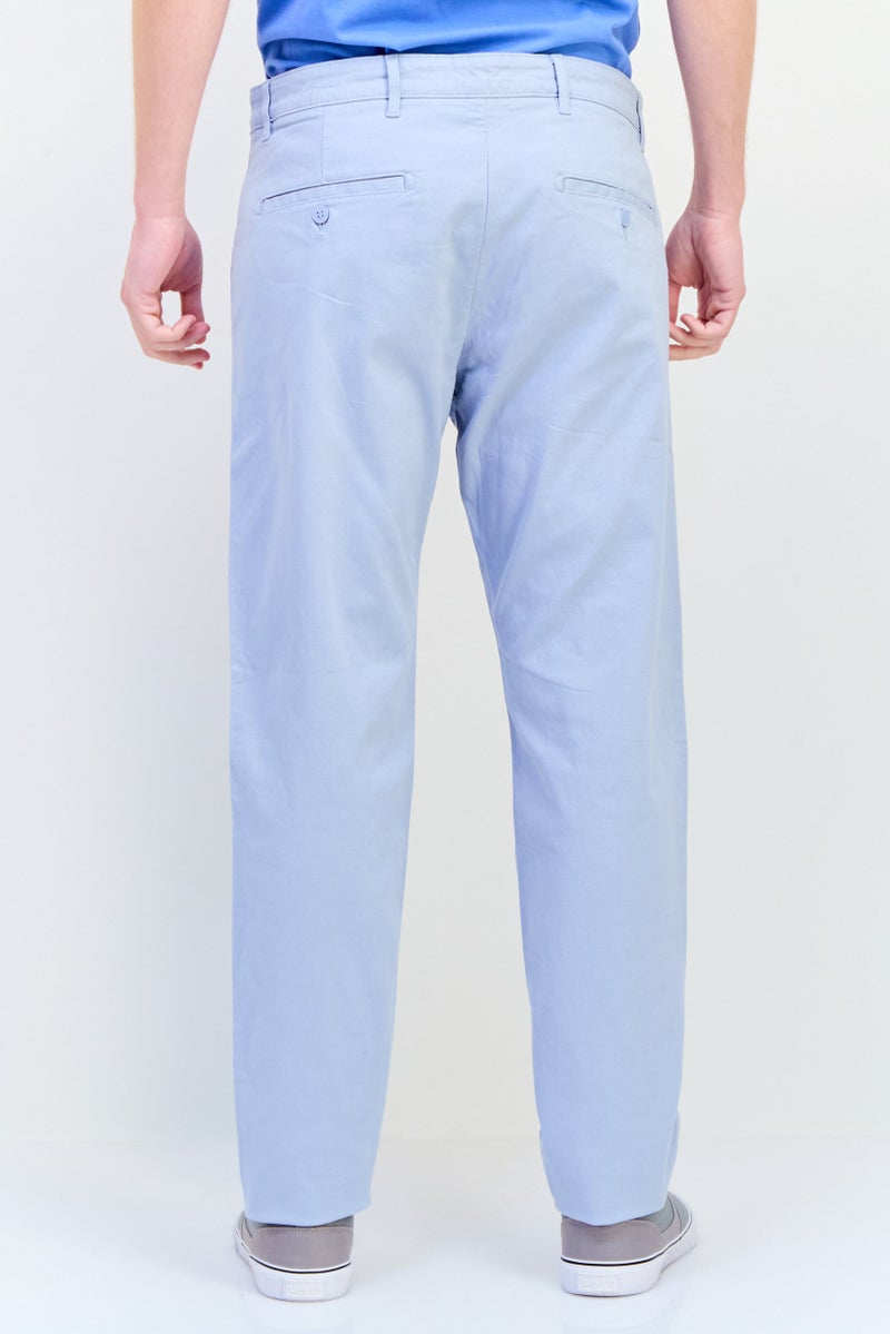 Celio سروال تشينو ضيق للرجال، أزرق فاتح - Image 3