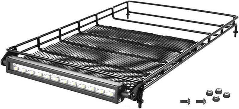 Yurefax Roof Rack with Light Bar for RC Crawlers - Image 1