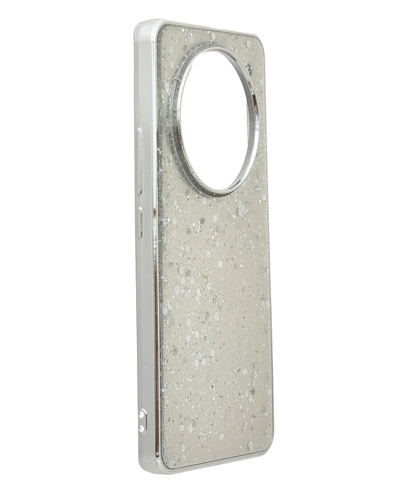 Glitter Plastic Phone Case for Realme 13 Pro - Silver - Image 2