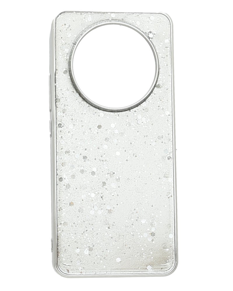Glitter Plastic Phone Case for Realme 13 Pro - Silver - Image 1