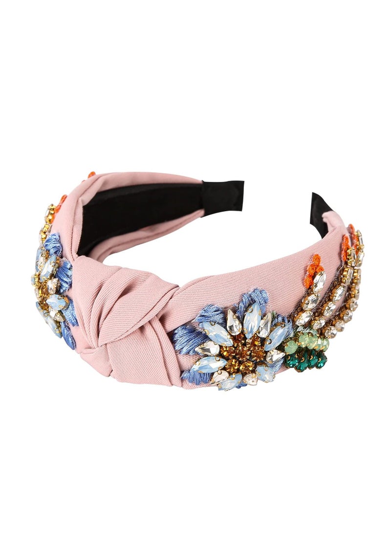 KASTWAVE Rhinestone Crystal Headband For Women Handmade Jewelry Girls Hair Accessories Diamond Fashion Headbands Girl Handmade Beaded Glitter Flower Hairbands - Image 3