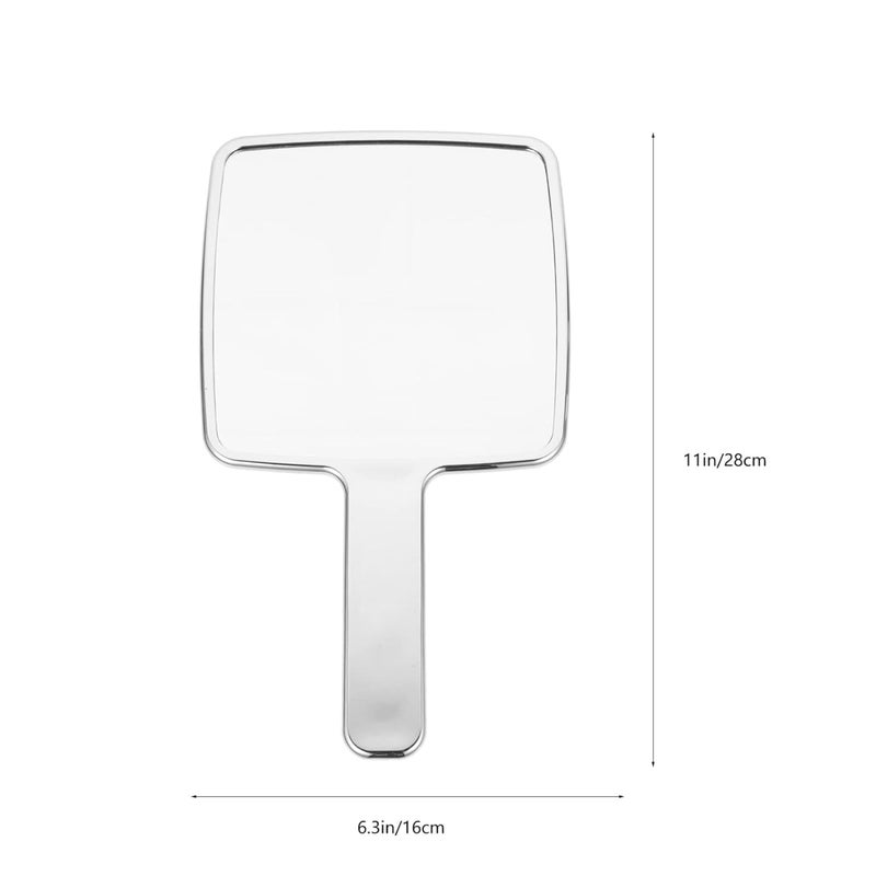 KIRA KIRA Hand Mirror with Handle Cosmetic Mirror Portable Cosmetic Mirror Makeup Mirror Multipurpose Mirror Square for Handheld Home and Travel Use for Women Gold - Image 2
