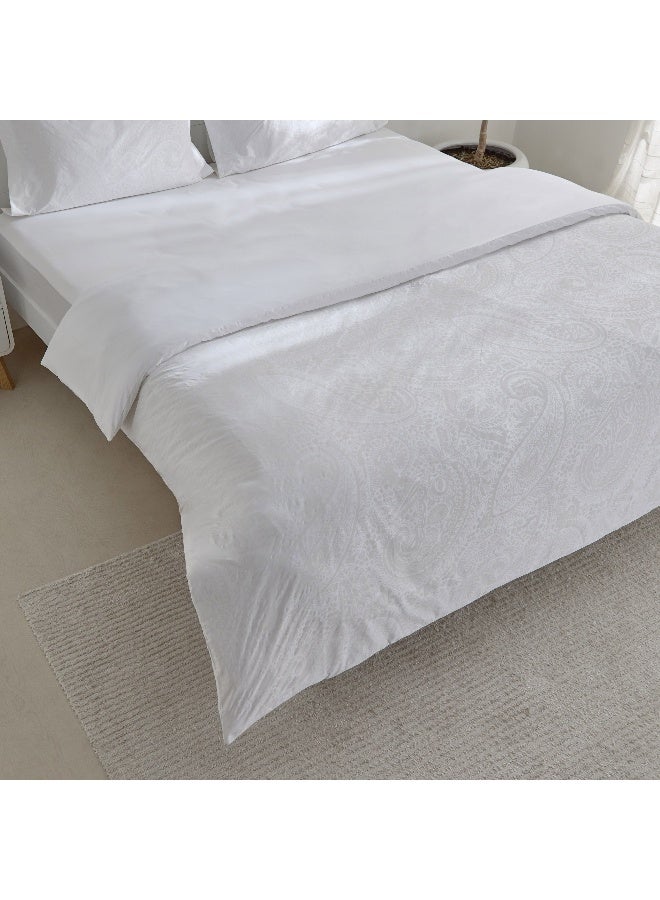 Home Box Opulent Luxe 3-Piece Khadi Print Cotton Jacquard Super King Duvet Cover Set - 220x240 cm  - Image 5