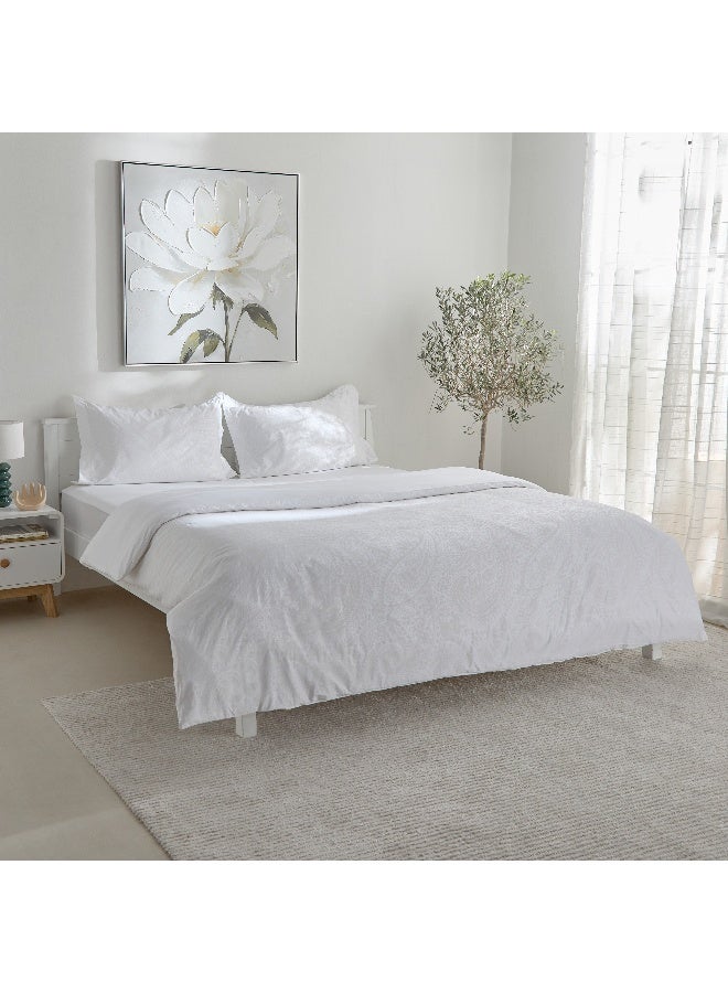 Home Box Opulent Luxe 3-Piece Khadi Print Cotton Jacquard Super King Duvet Cover Set - 220x240 cm  - Image 3