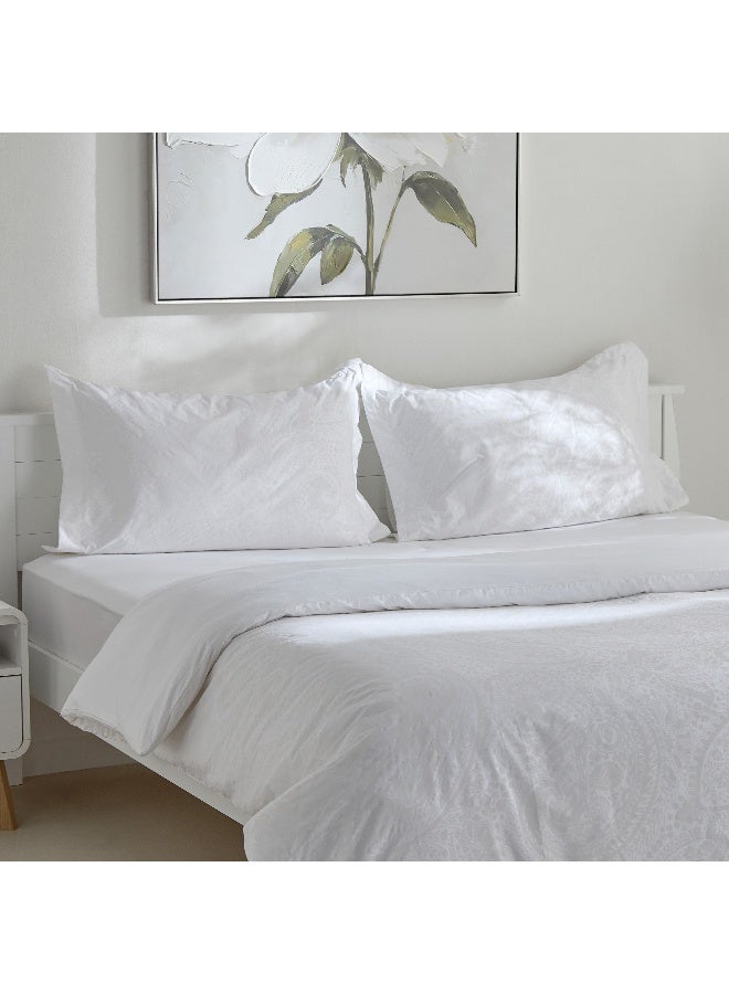 Home Box Opulent Luxe 3-Piece Khadi Print Cotton Jacquard Super King Duvet Cover Set - 220x240 cm - Image 1