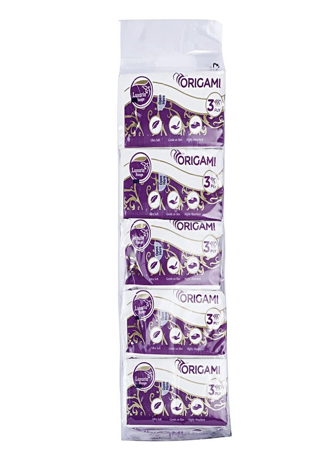 Origami 3 Ply Pocket Hanky Tissue Paper - Pack of 30 (10 Pulls Per Roll, 300 Sheets) - Image 3