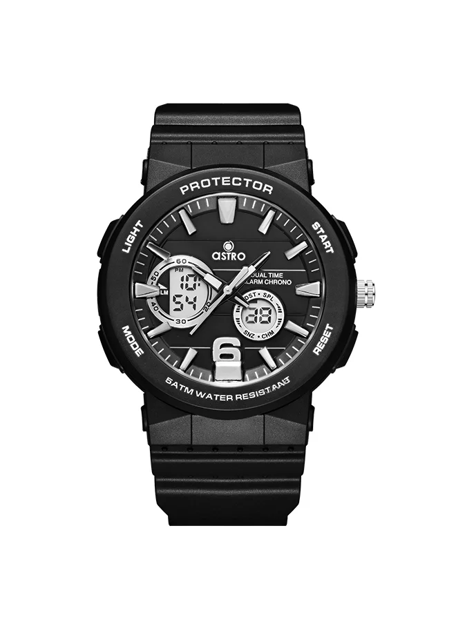 أسترو ASTRO Kids Analog-Digital Black Dial Watch - A23819-PPBB