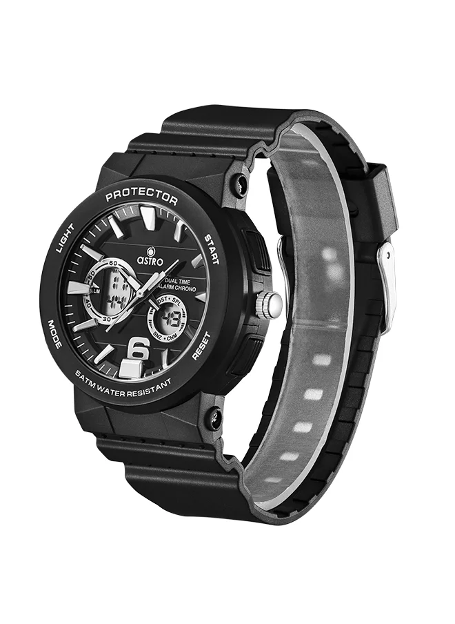 أسترو ASTRO Kids Analog-Digital Black Dial Watch - A23819-PPBB