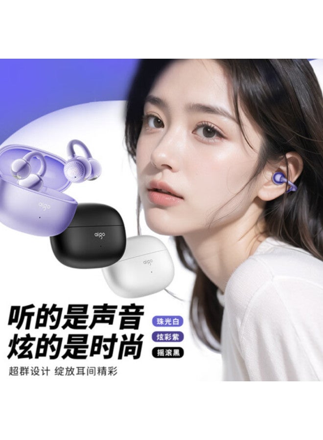 aigo Bluetooth Headphones Bone Conduction Ear Clip Open-ear True Wireless Non-in-ear Sports Running Noise Cancelling Headphones - Image 3