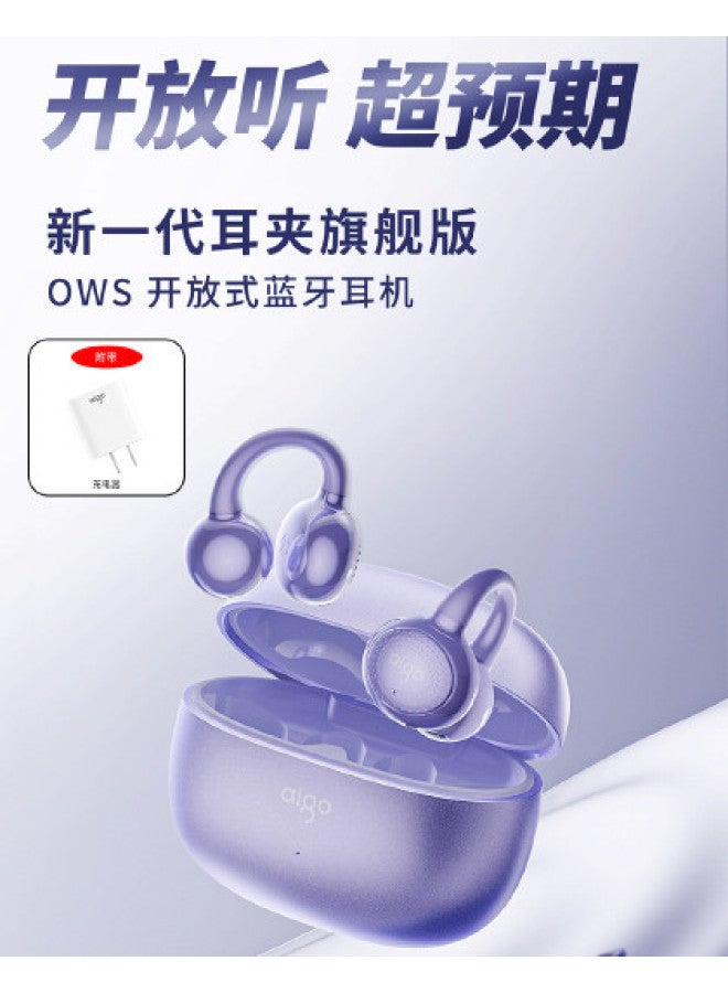 aigo Bluetooth Headphones Bone Conduction Ear Clip Open-ear True Wireless Non-in-ear Sports Running Noise Cancelling Headphones - Image 1