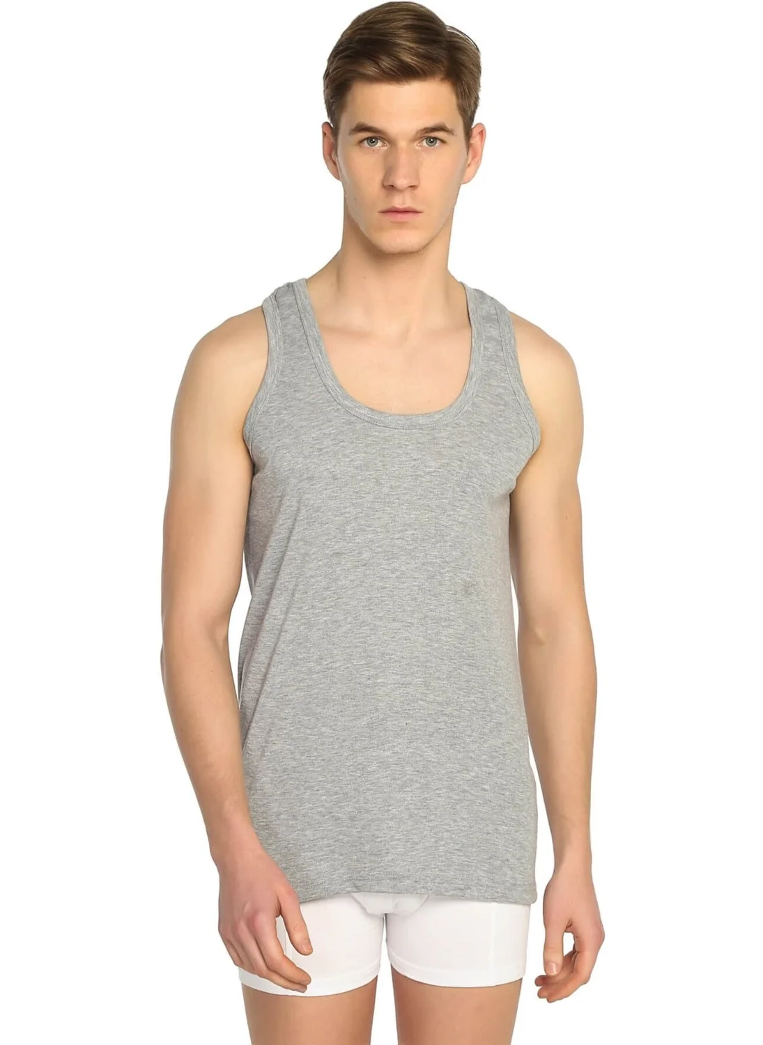 Tutku Passion 6 Pack Cotton Rib Colorful Men's Undershirt