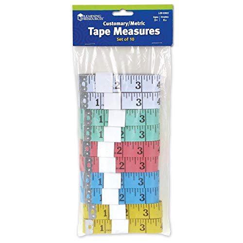 Learning Resources Customary / Metric Tape Measures, Set of 10 - Image 4