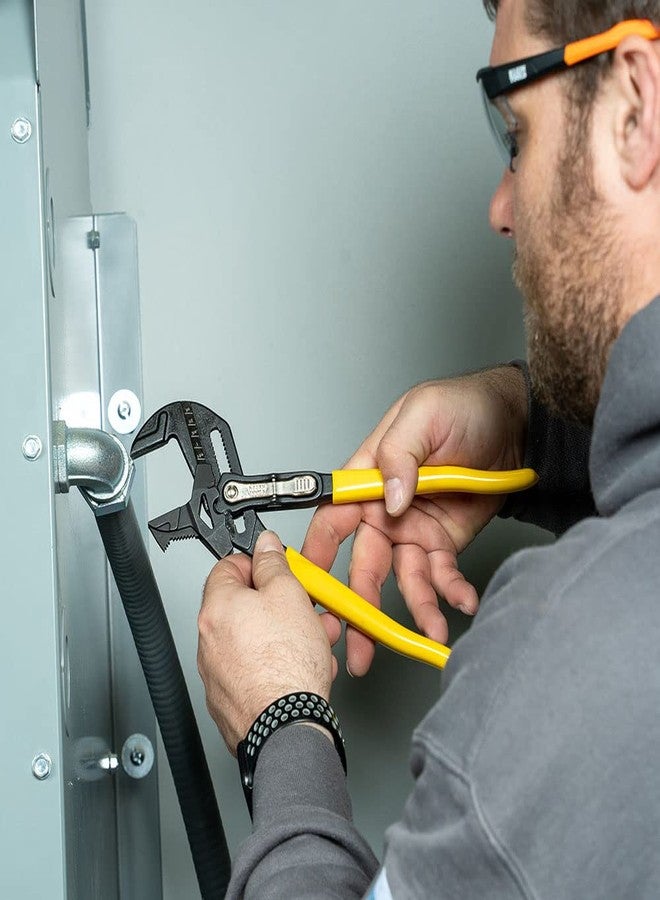 Klein Tools D53002KIT Plier Wrench Set, 2-Piece High-Leverage Pliers with Adjustable, Reversible Jaw, Smooth and Knurled Teeth, 7-Inch and 10-Inch - Image 5