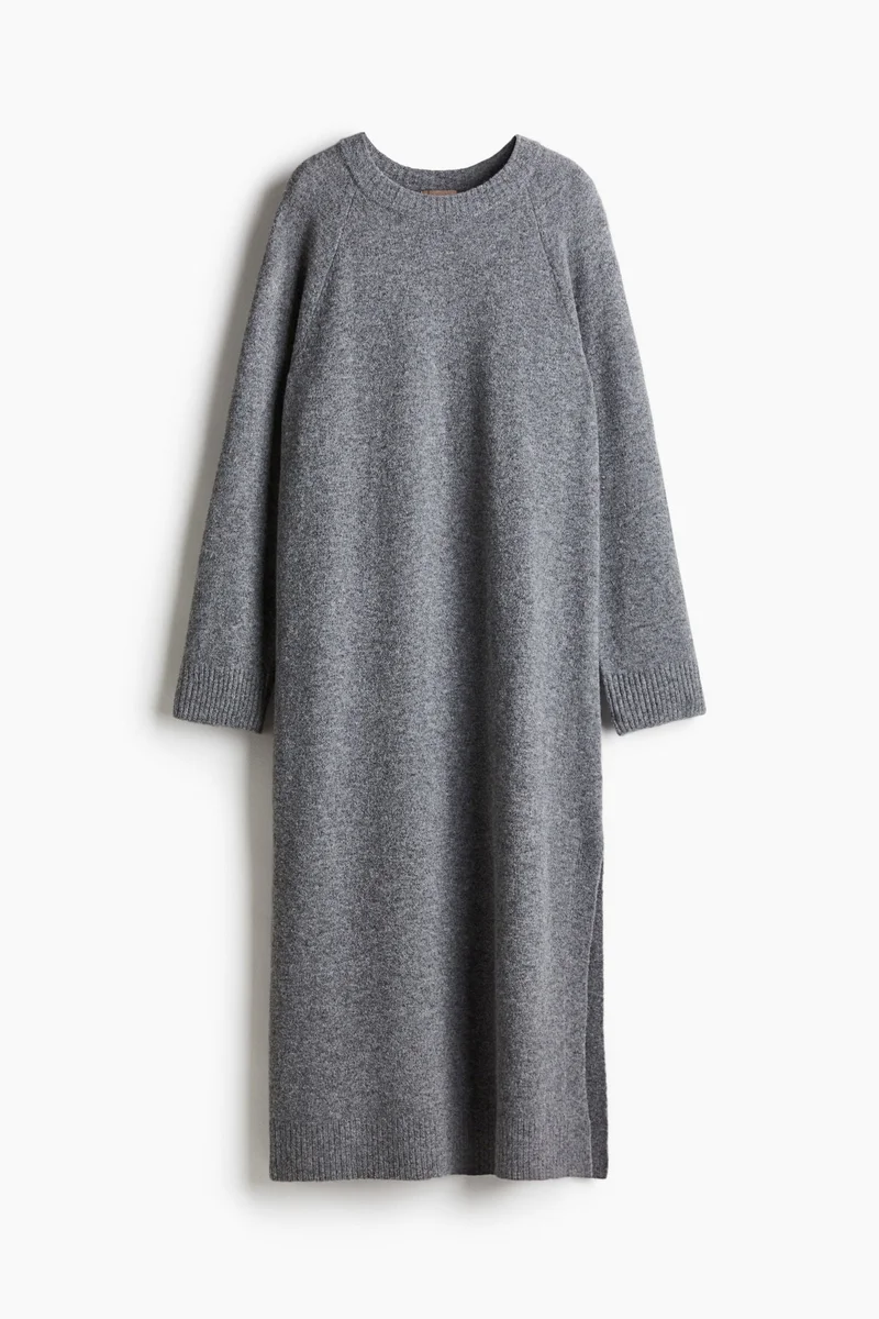 اتش اند ام فستان طويل من نسيج محبوك