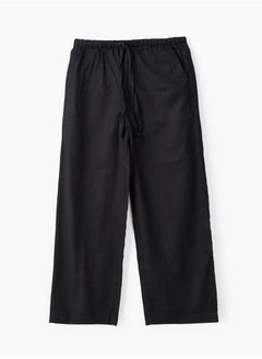 Jelliene Girls Woven Cotton Flax Relaxed Fit Pants  - Image 1