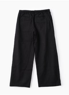 Jelliene Girls Woven Cotton Flax Relaxed Fit Pants  - Image 2