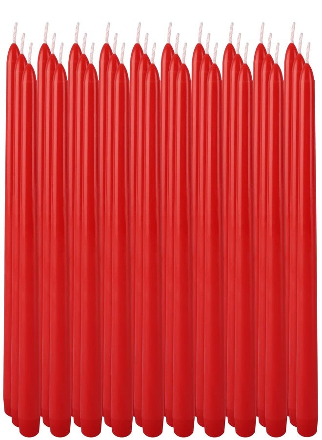 Aamdkcyu 30-Pack Red Taper Candles - 10 Inch Long-Lasting Dinner Candles, Unscented Smokeless for Christmas, Wedding, Party and Home Table Decor - Image 2
