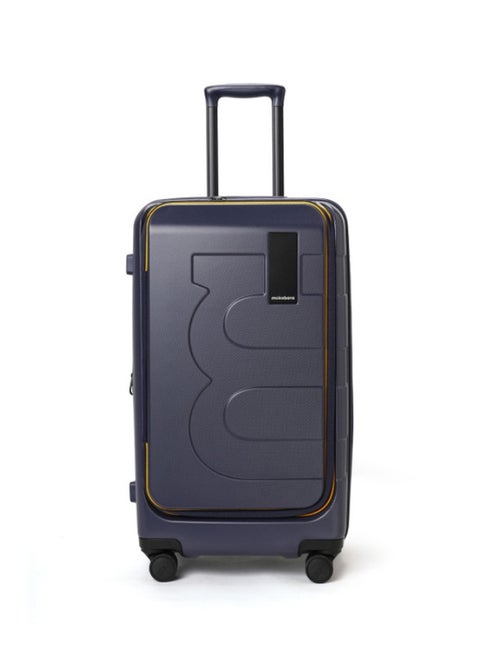 MOKOBARA The Em Access Check-In Trunk Luggage Polycarbonate 8 Spinner Wheel Trolly Hardsided Suitcase With Built In Tsa Lock Travel Suitcase (Blue)